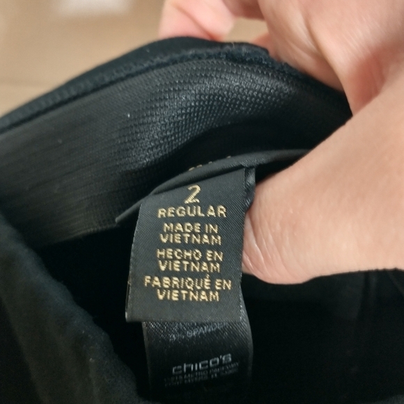 Chico's So Slimming Ponte Knit Black ankle trousers, slim, size 2/M - Picture 4 of 7